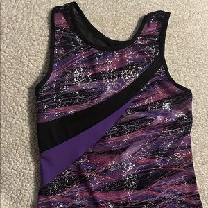 Danskin Now Purple and Black Kids Bodysuit